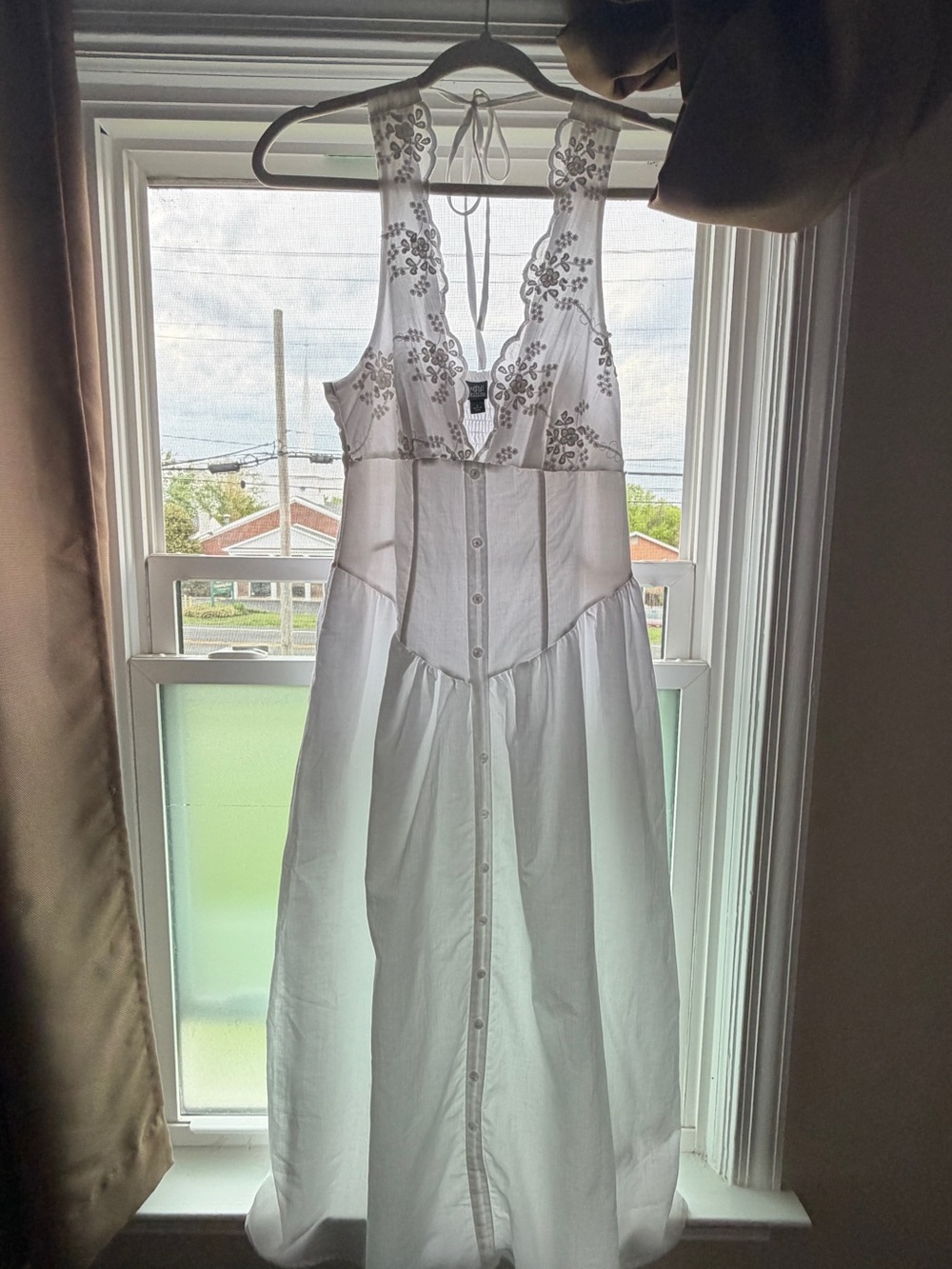 Wild Fable White Lace Embroidered Maxi Sundress - NWOT size S - Picture 7 of 8